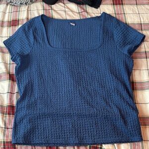 Old Navy Blue Textured Women's Top